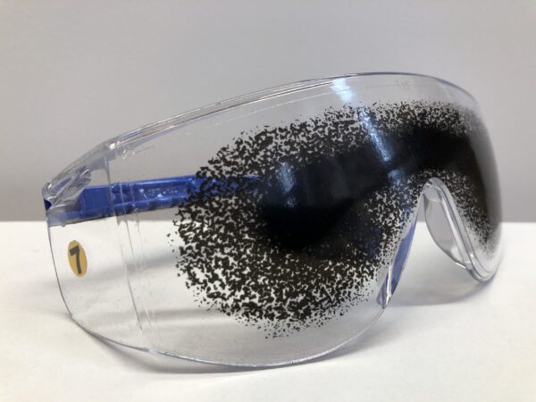 Visual Impairment training tools by Visual Impairment North East. This simulation spectacle allows the user to emulate reduced visual acuity (1/60).