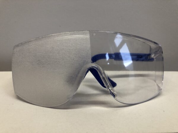 Visual Impairment training tools by Visual Impairment North East. This simulation spectacle allows the user to emulate sight loss caused by loss of binocular vision.